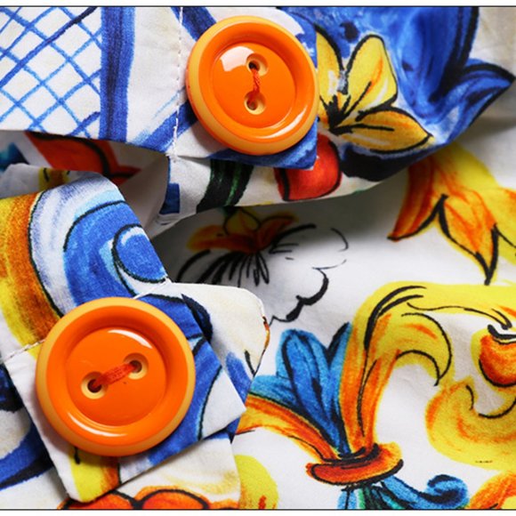 Extremely high-end Majolica dress (unbranded) - Picture 3 of 9